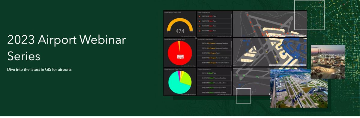 EsriPartners's tweet photo. Esri 2023 Airport ✈️Webinar Series: Applying GIS to Airport Safety Management Systems.  No cost.  

Customers and partners are welcome to attend!  Kicks off September 5 | 10:00 a.m.–11:00 a.m. (PDT). #GIS

Register
👇
https://t.co/vbh5c17GQD https://t.co/zIVpePkv6P