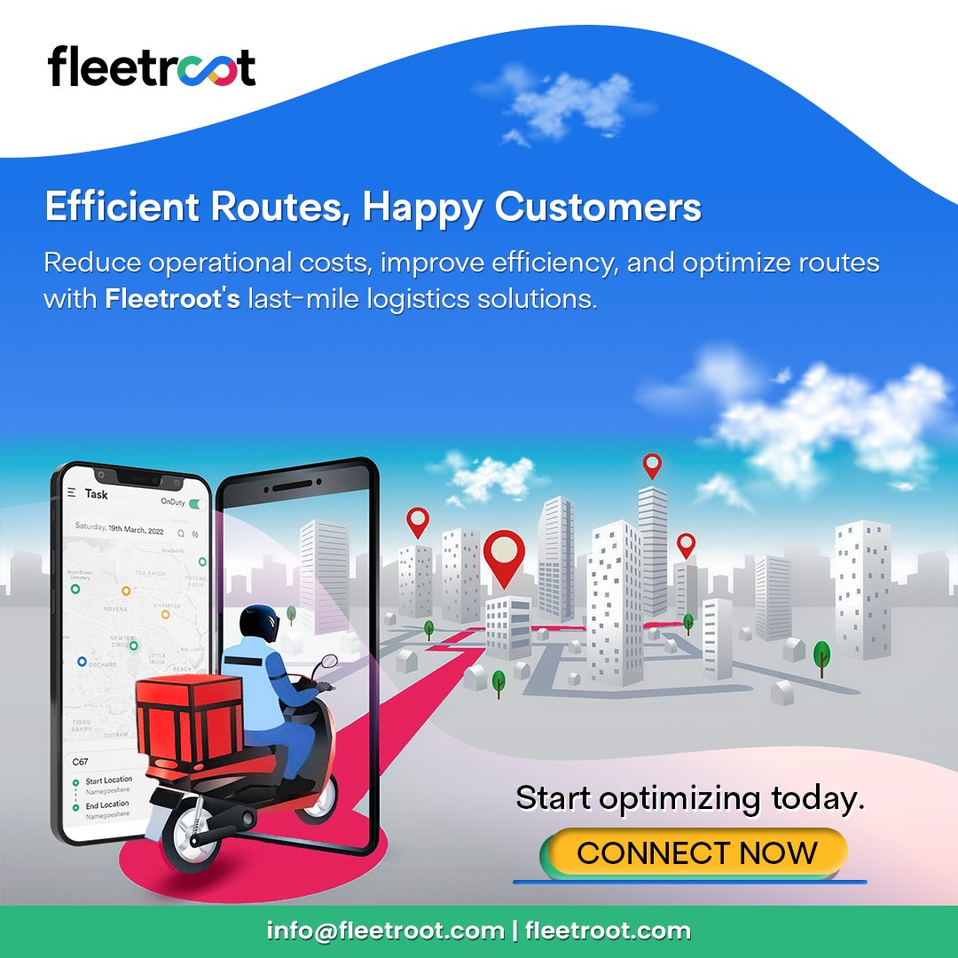 Elevate Your Deliveries with Fleetroot's Cutting-Edge Last-Mile Logistics Solutions! Discover the path to reduced operational costs, heightened efficiency & optimized routes. 
fleetroot.com

#lastmile #Fleet #logistics #delivery #Software
#lastmilelogistics #fleetroot