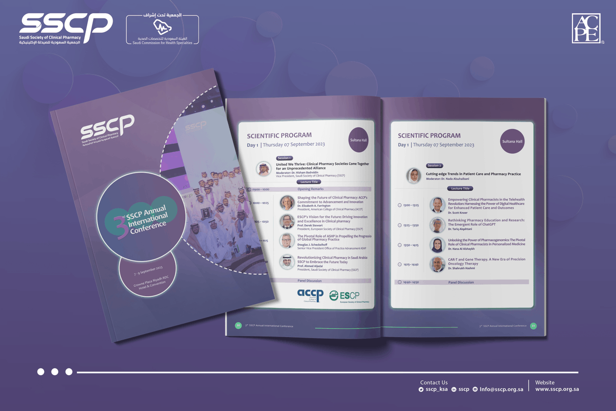 SSCP_KSA's tweet photo. You can now access the #SSCP23 conference booklet 📖!

A compact event guide that includes the conference schedule as well as all the details you’re looking for.

Get your copy right here⬇️
https://t.co/IDcM2hrZc6 https://t.co/TEmulCsh2v