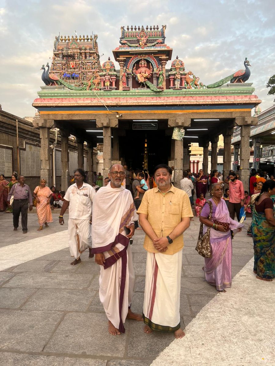 OurTemples's tweet photo. Me and @trramesh at Mylapore Kapaleeswarar Temple, inspected various parts where Parvathy is depicted as a peacock with flower in its beak.

Saddened to see loud speakers are right in front of Vayilar Nayanar inside the temple.

People must learn from Keralites how to preserve culture without the use of such jarring speakers.

Ready for my arguments on 5th before the court. With renewed energy after a tiring day in MHC.

Wish all of us can join and regain our religious rights. I am sure the days are not far