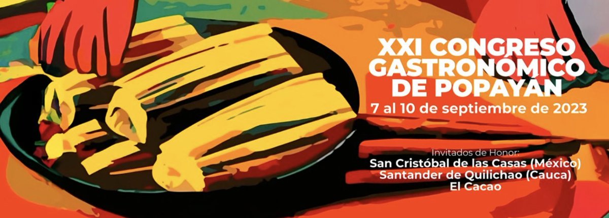Una de las joyas culinarias que tiene Colombia es el  Congreso Gastronómico de Popayán. No se lo pierdan del 7 al 10 de septiembre. 👍🏻🍴🇨🇴