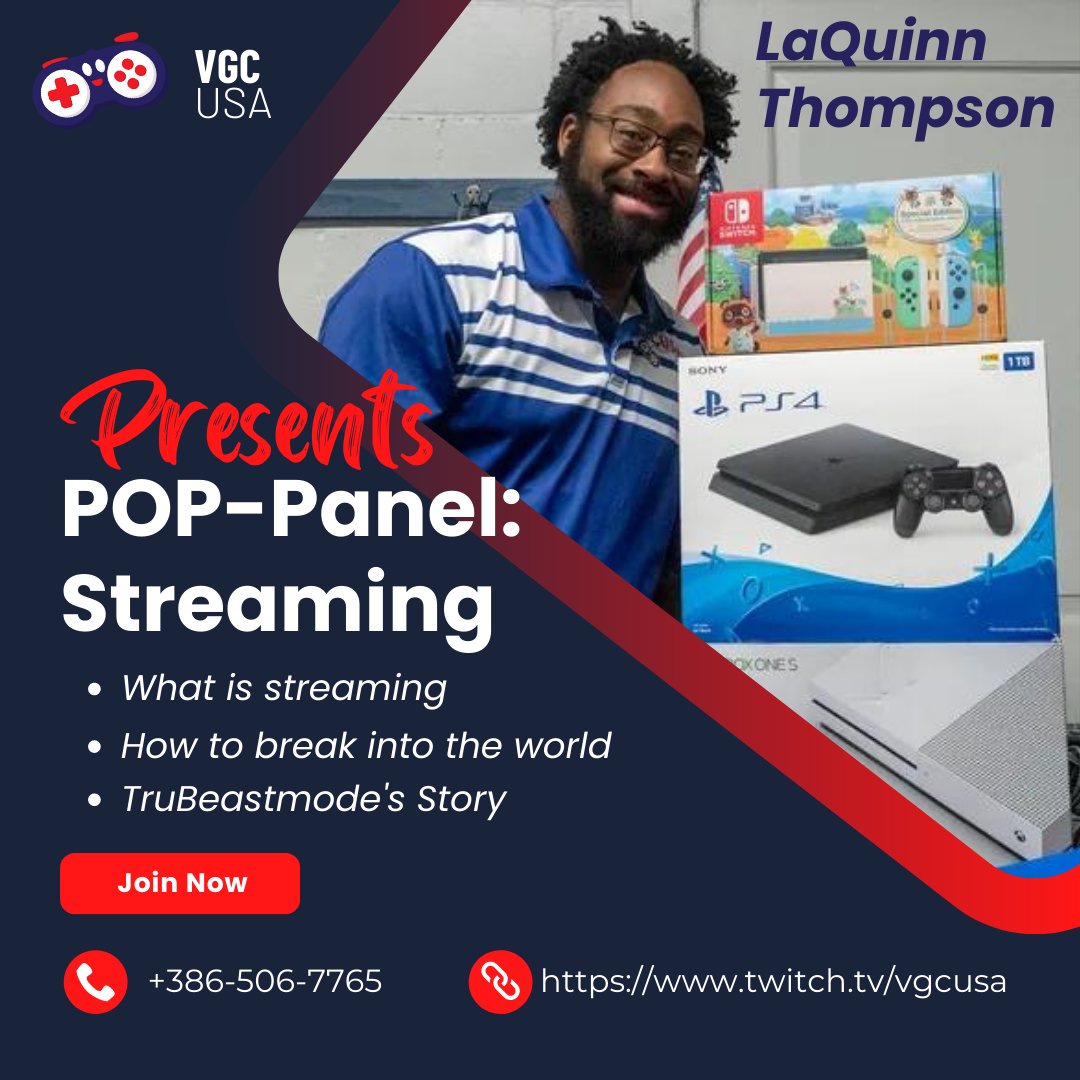 vgcusa's tweet photo. TMMW @ 4PM EST!!! We have @TruBeastMode31 joining us on our #POPPanel talking to kids about how to break into the streaming world!!! Come join us on our twitch https://t.co/gMkK9Mokcz #rethinkgaming #forthekids https://t.co/d9sFkN9Bct