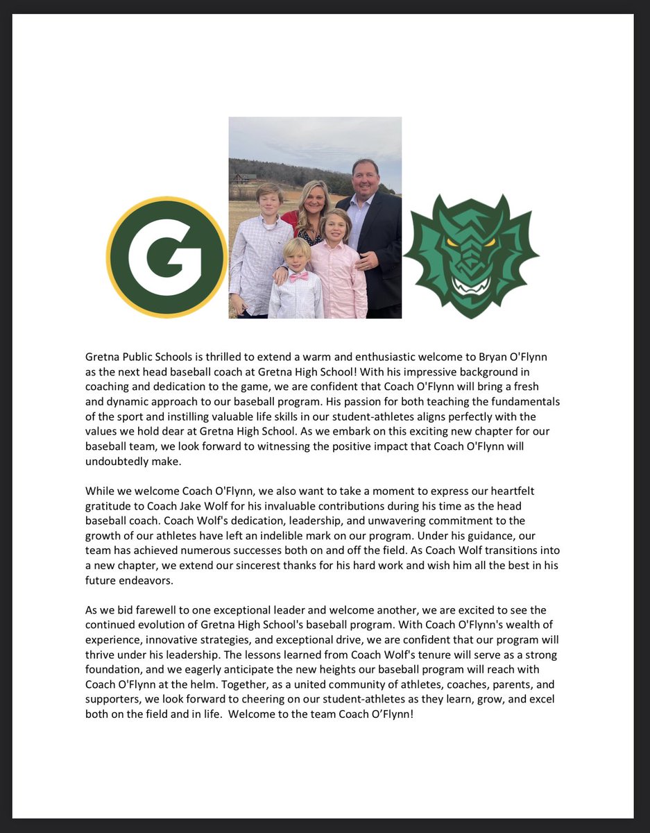 Welcome Coach Bryan O’Flynn!