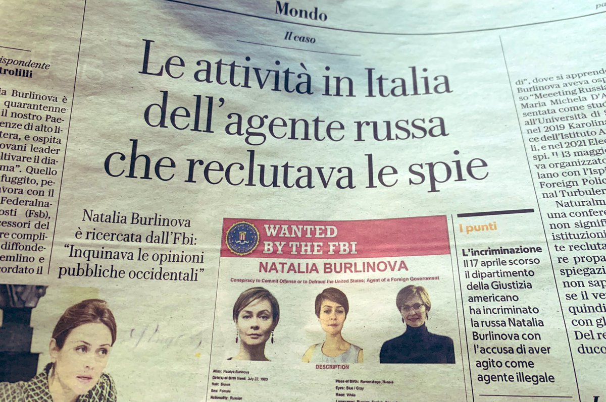 OGiannino's tweet photo. Ricordate lo stupore mediatico quando Draghi, appena entrato in carica, ordinò di dare massima pubblicità alla notizia dell’arresto dell’ufficiale italiano infedele che girava segreti militari ai russi? Dipendeva dal fatto che ITA, su spie e vaste iniziative d’infiltrazione russe e degli oligarchi russi nel nostro Paese, ha sempre preferito tener toni bassi e occhi chiusi, per non irritare Putin. E ancora una volta, infatti, anche oggi la notizia di agenti russi che hanno operato in ITA viene dall’estero….