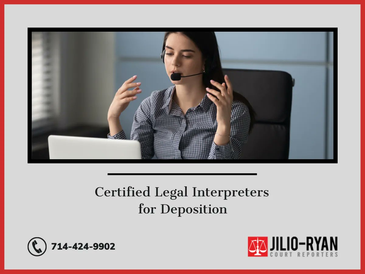 Our interpreters are court-certified and span a vast spectrum of languages. We can provide certified legal interpreters for trials, hearings and deposition prep.
jilioryan.com/services/depos…
#LegalInterpreters #CourtCertifiedInterpreters #JilioRyan #CourtRepoters