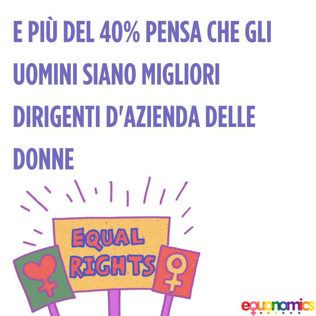 È  necessario aumentare la consapevolezza!

Secondo lo Human Development Report 2021/2022 i Paesi con meno movimenti femministi hanno pregiudizi più elevati nei confronti dell'uguaglianza di genere e delle donne.

#equonomics
#genderequality