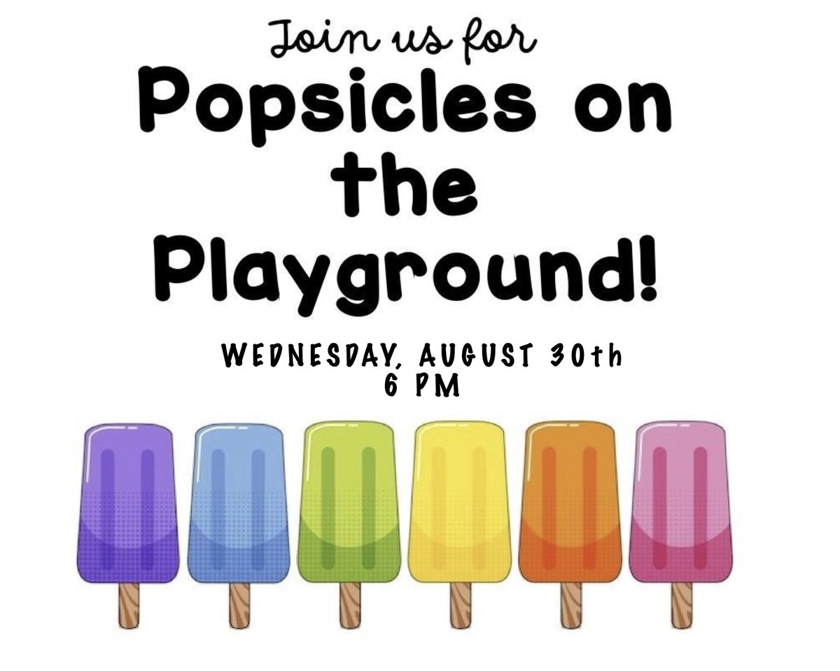 Our first Sayre PTO event is on Wednesday! After you meet your teacher, come join us on the playground for a popsicle!

As a result of parking lot constraints, our first group of families with last names A-L should plan to leave at 6:30 to make space for our next group.