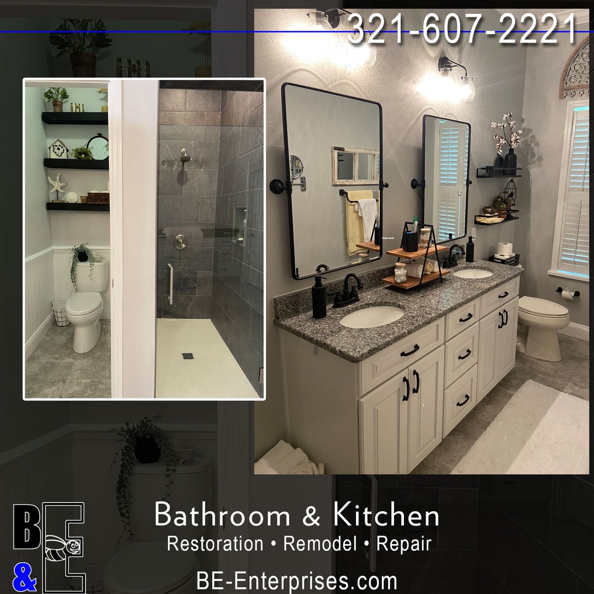 sieber_william's tweet image. Recently complete bathroom remodel
We are your complete turnkey solution.
321-607-2221 - be-enterprises.com &amp;amp; allflorida-remodeling.com
#bathroomremodeling #kitchenremodeling #repipe #bathroomrenovations #kitchenrenovation 
#CFC1423629 Since 2004
#CBC1266256 Since 2007