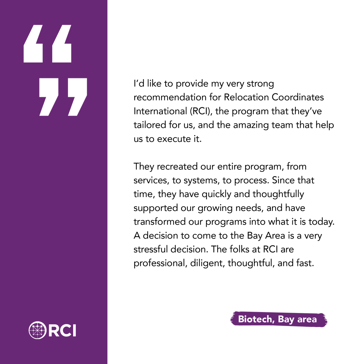 Relocoordinates's tweet image. At RCI, we take pride in tailoring our programs to meet our clients' unique needs, and we're thrilled to have been able to transform this client's relocation program.

 #relocation #testimonial #relocationmanagement #relocationspecialist