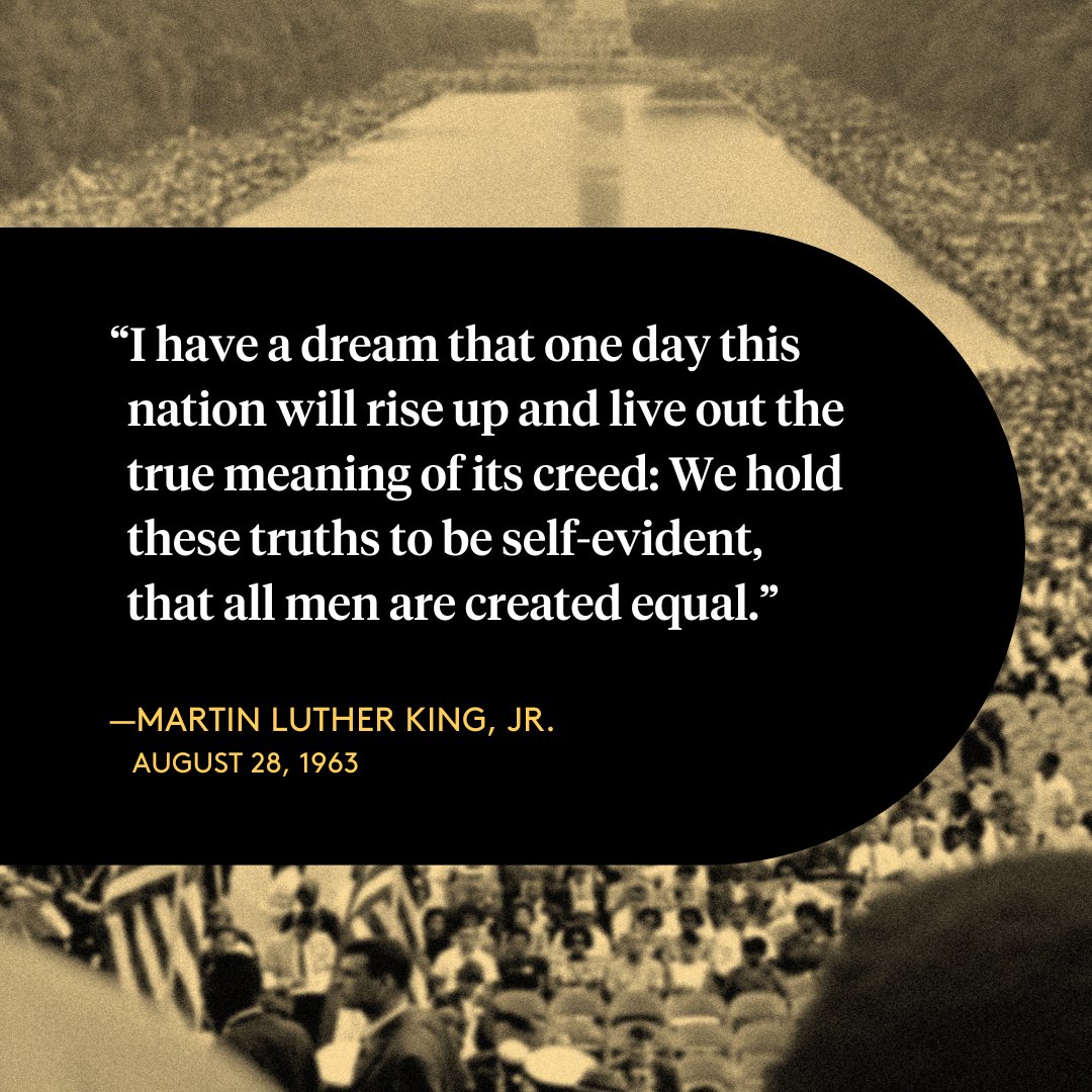 #OTD in 1963, Martin Luther King Jr. delivered his “I Have a Dream” speech during the March on Washington. Using oratorical techniques like metaphor, repetition, and quotation to great effect, King’s speech has left a powerful impression on generations of listeners and readers.