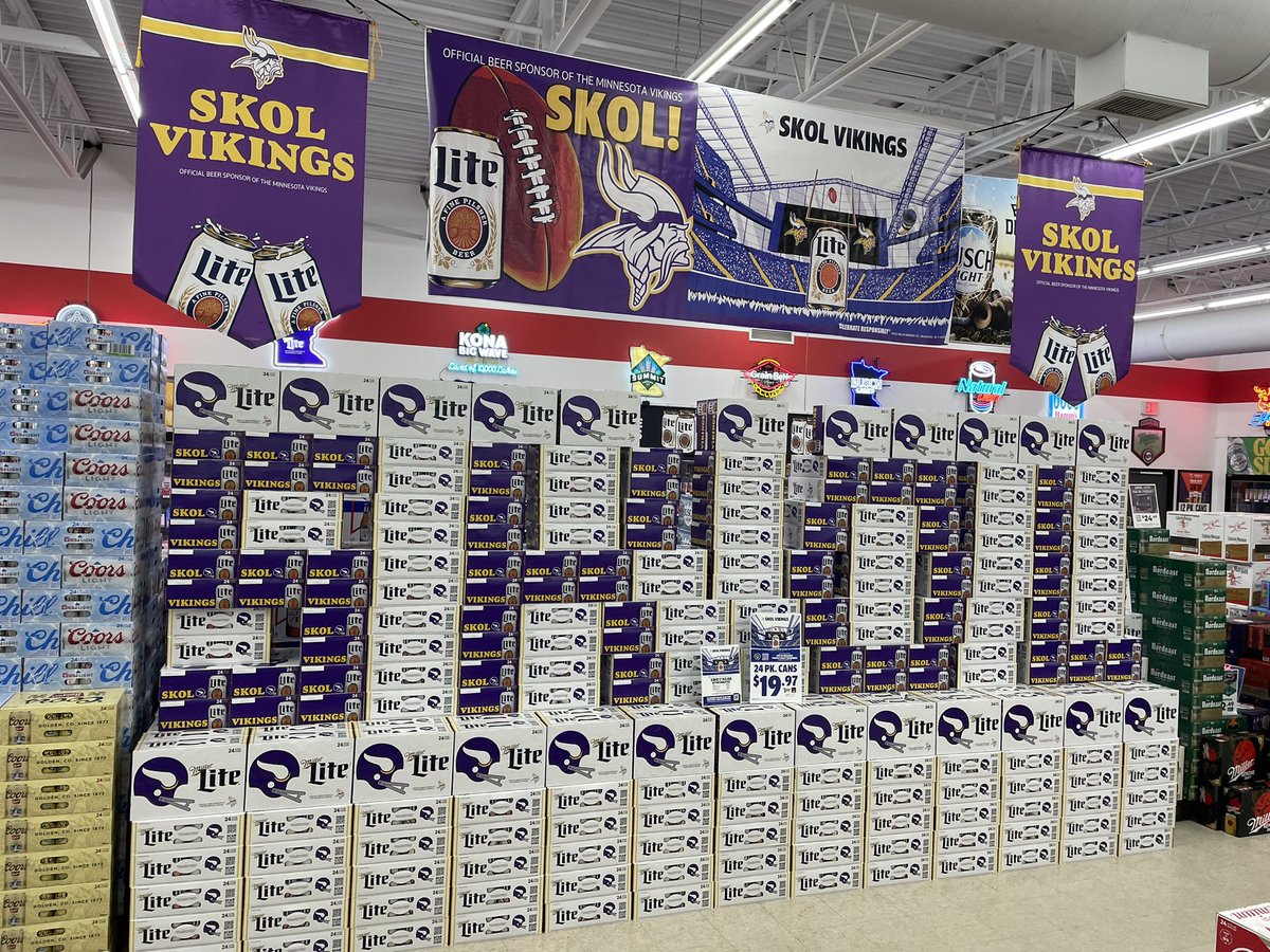 Calling all Viking Fans! Get your SKOL on with Miller Lite 24pks only $19.97!