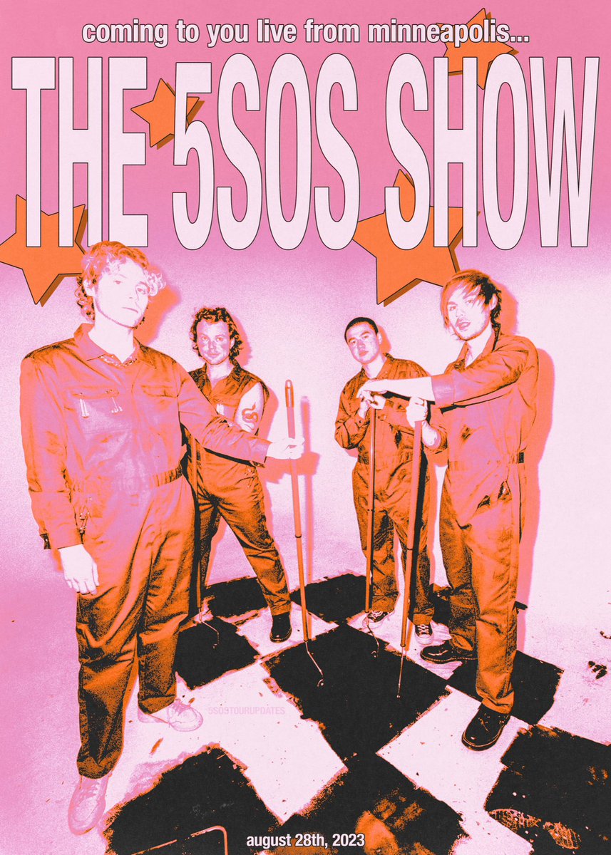 5SOST0URUPDATES's tweet photo. The 5SOS Show: Live in Minneapolis

August 28th, 2023

#The5SOSShowMinneapolis https://t.co/vvRGWXCQ9O