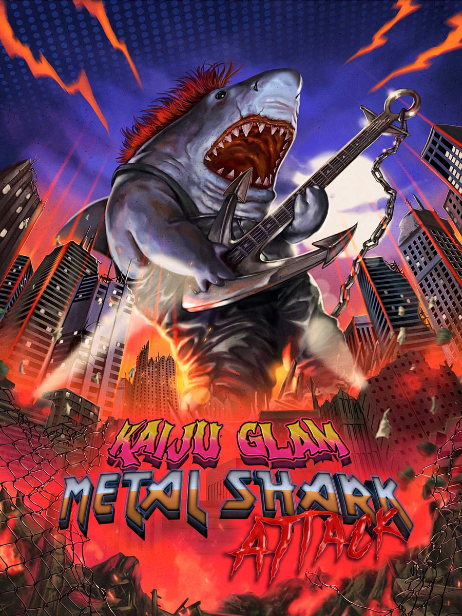 You’re gonna need a bigger stadium in Brett Kelly’s “Kaiju Glam Metal Shark Attack”

igg.me/at/kaijushark/…

#KaijuGlamMetalSharkAttack #IndiegogoCampaign #RockTheOcean #MonstrousMusic
