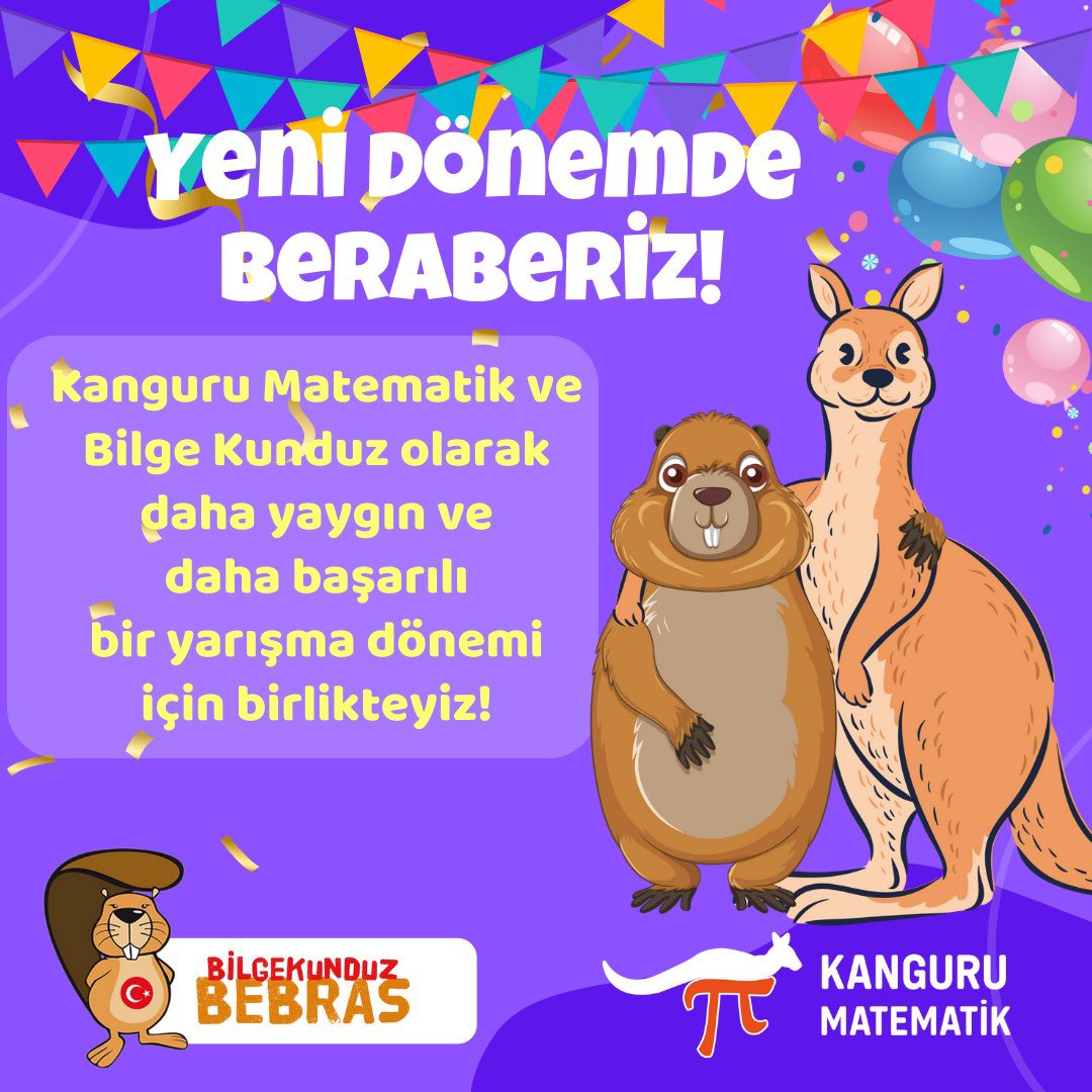 Artık birlikteyiz! Uluslararası Enformatik ve Bilgi İşlemsel Düşünme Yarışması Bilge Kunduz - Bebras Yarışmaları ile Kanguru artık birlikte. Daha yaygın ve başarılı bir yarışma döneminde görüşmek üzere 🦘 Bilge Kunduz yarışma kayıtları 11 Eylül’de başlıyor! @bilgekunduzorg