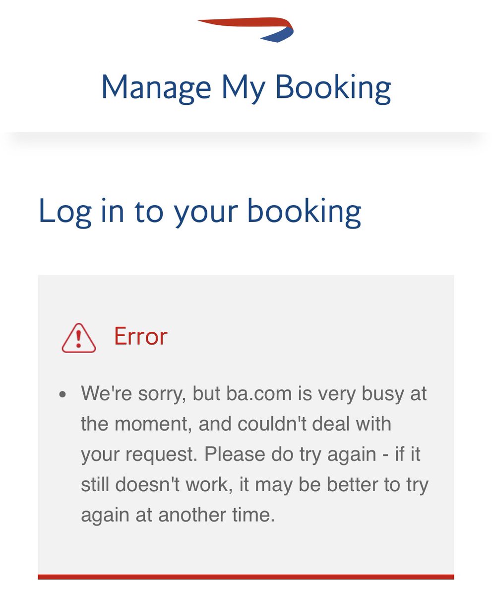 GClerkson's tweet photo. Dear @British_Airways.  I can understand NATS failures causing delays and errors, but your pathetic, crashing website is absolute disgrace. https://t.co/HJVrHxZQ1H