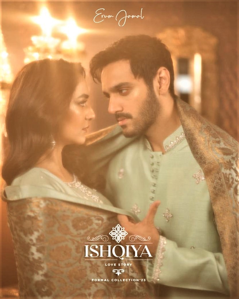 The highly admirable #TereBin couple, #YumnaZaidi &amp; #WahajAli , have set the internet on fire with their exquisite portrait ❤️

#TereBin #Duo #YumHaj #Ishqiya #Pakistan #ClothingBrand #ErumJamal #PhotoShoot