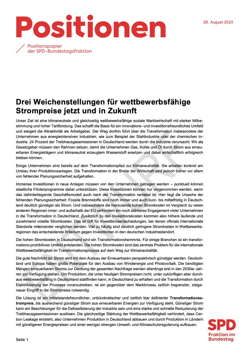 HolgerMannLE's tweet photo. Einmütig in #SPD #Bundestagsfraktion beschlossen:  Forderung nach #Transformationsstrompreis. Den wollen wir temporär, aber mit 5 Cent berechenbar für #Industrie und #Mittelstand. Dazu #Erneuerbare #Energie weiter ausbauen.> 1/3
@spdbt @SPDSachsen #PPA
https://t.co/Zz4BcA1U9V https://t.co/4ADJEvv7t1