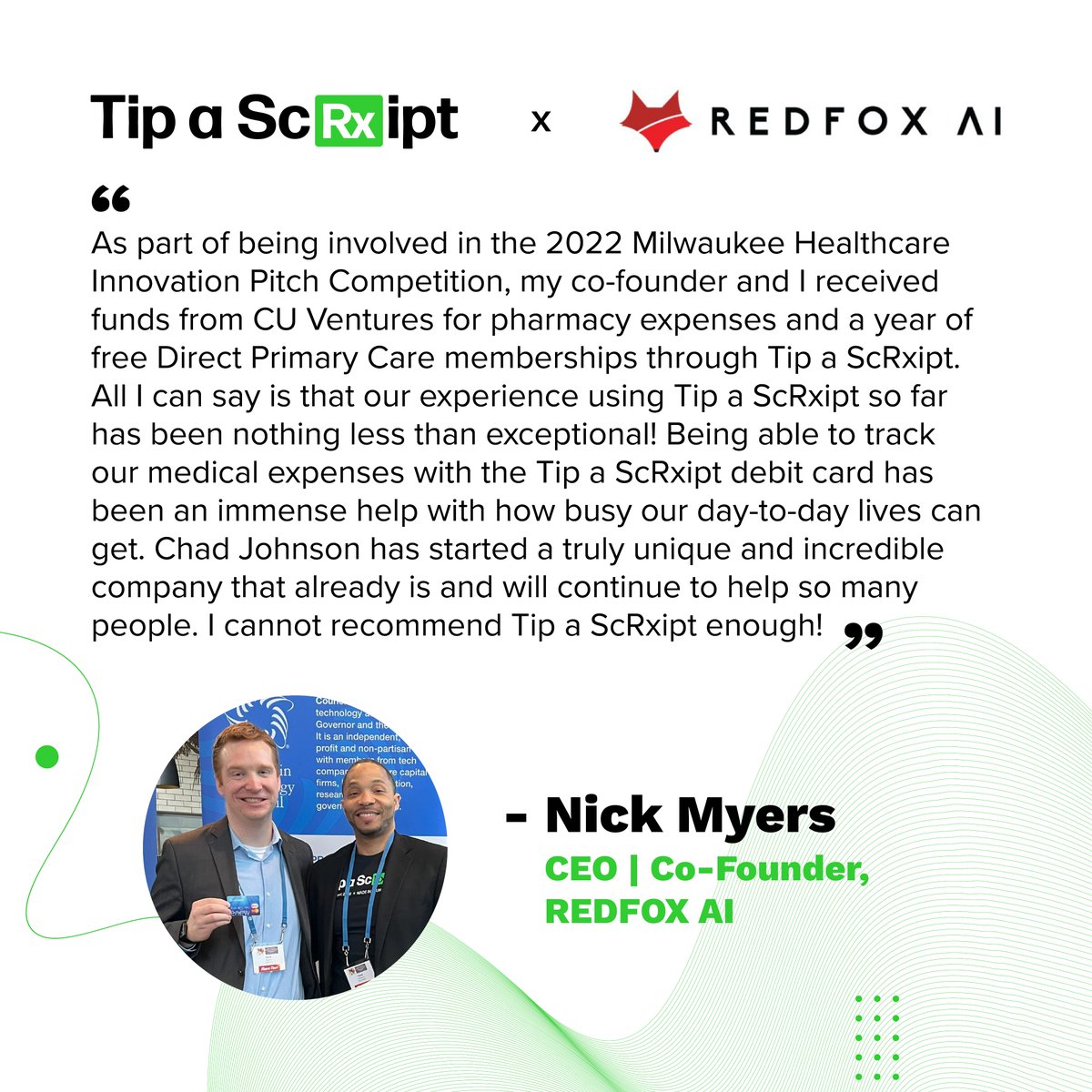 It's great to share comments from a user of Tip a ScRxipt debit cards!