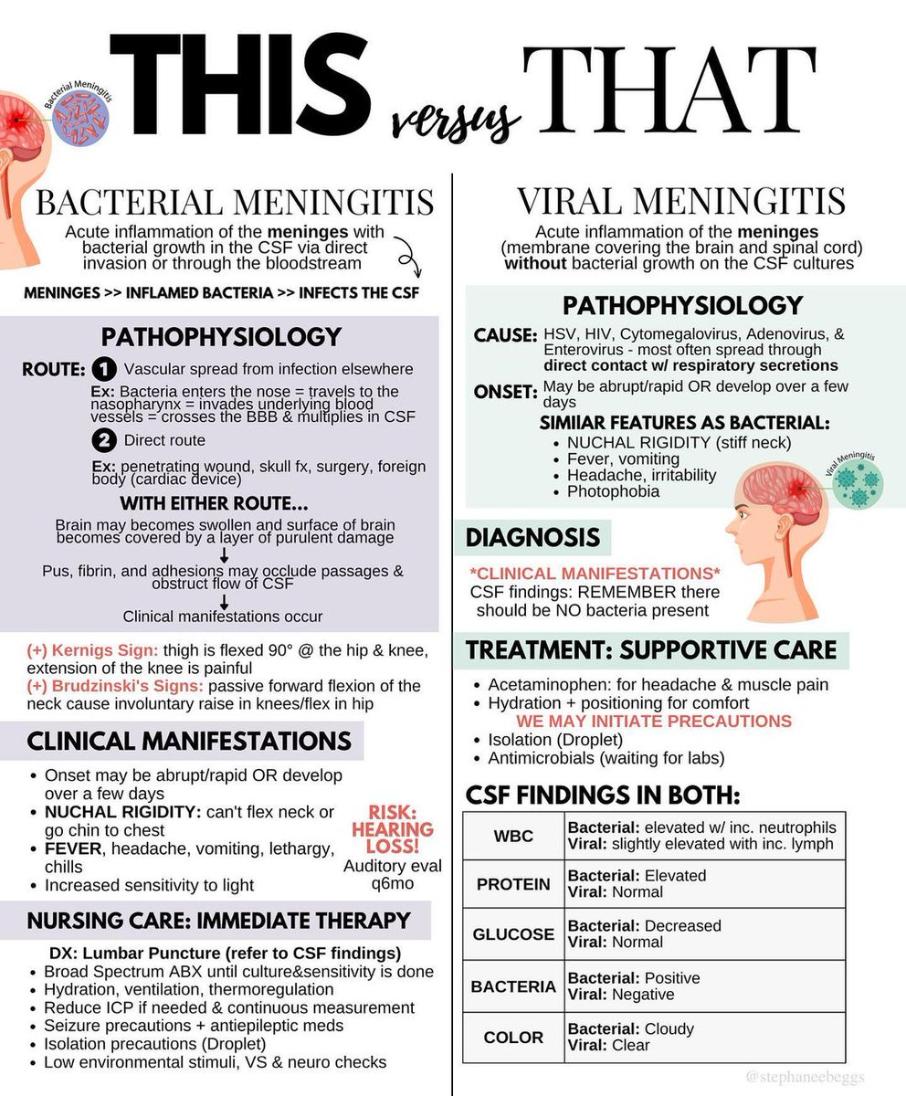 Bacterial and Viral Meningitis - Summary

<a href="/StephaneeBeggs/">Stephanee Beggs</a>

#medtwitter #foamed #meded