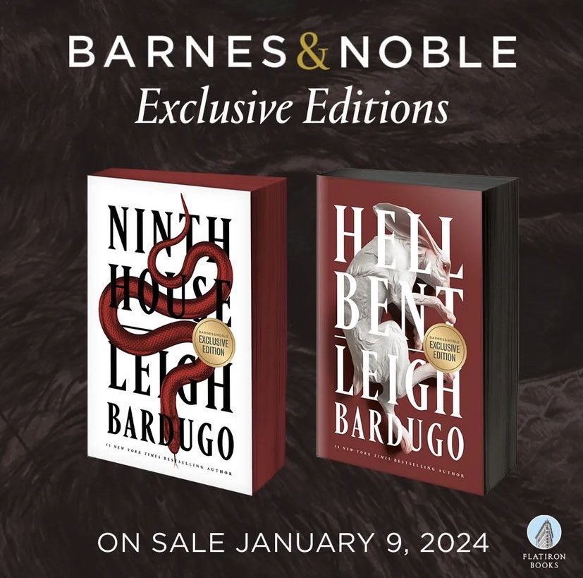 ⚠️ATENCIÓN⚠️

La autora @LBardugo anuncia estas ediciones exclusivas de @BNBuzz de #NinthHouse y #HellBent. Saldrán el 9 de enero de 2024.

En español están por @EdHidra.