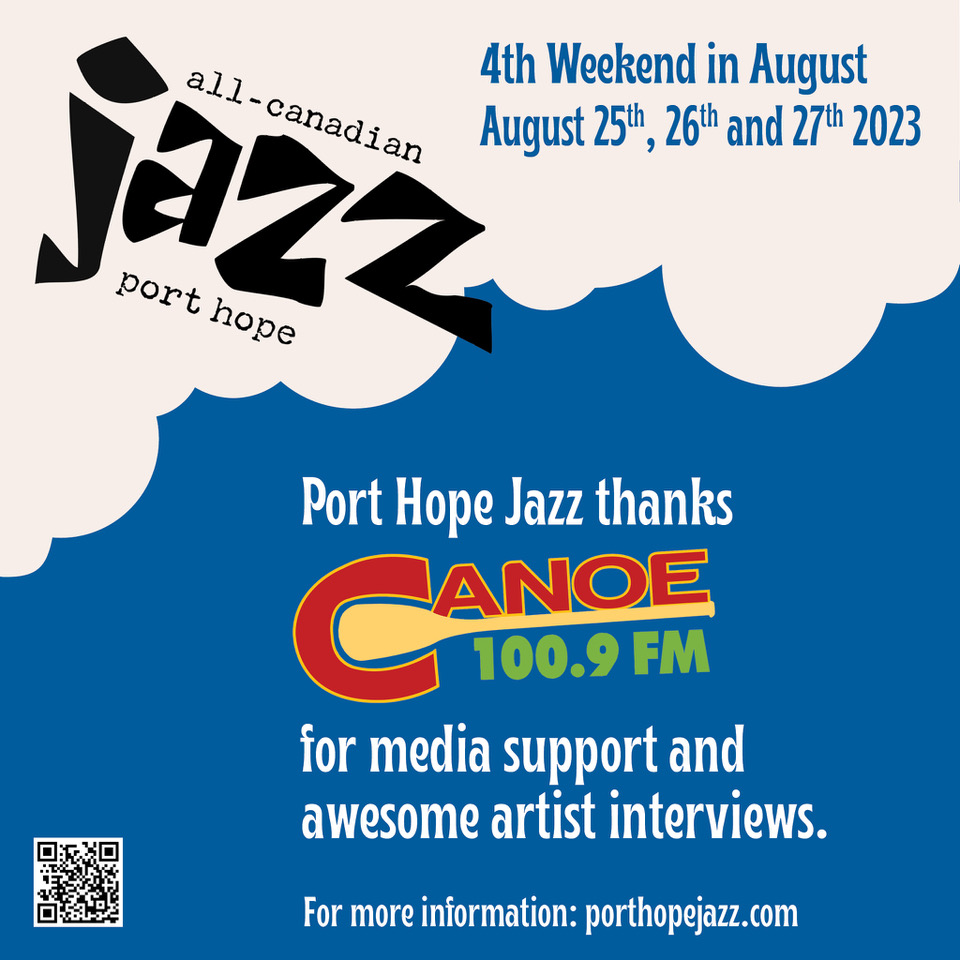 Thank you Drew Allen and @canoefmradio  for your amazing support of our Port Hope Jazz Series this past weekend!  Drew your interviews of our artists were fantastic.  You helped make our event a huge success!