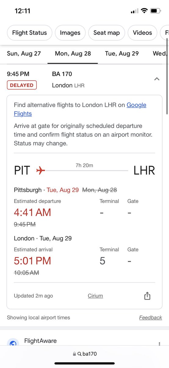 MW5108's tweet photo. @British_Airways will I need to check in, in person as if the flight were to depart as scheduled tonight or for the new time? Unable to check in online due to a “missing e-ticket number” error. App also says that my rebooked connecting flight will be disrupted but can’t change https://t.co/J3t8JUgIjw