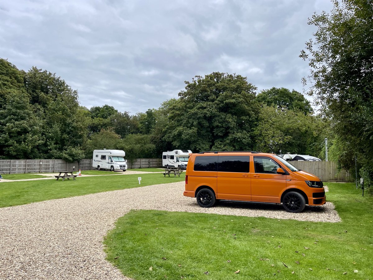 JPG_1969's tweet photo. The Big Orange has been working hard today and we find ourselves camped near Cirencester. I lost count of the number of Church raids, but it’s been a successful day with multiple Saxon finds! #cirencester #cotswolds #churching https://t.co/4t1vmjdWlQ