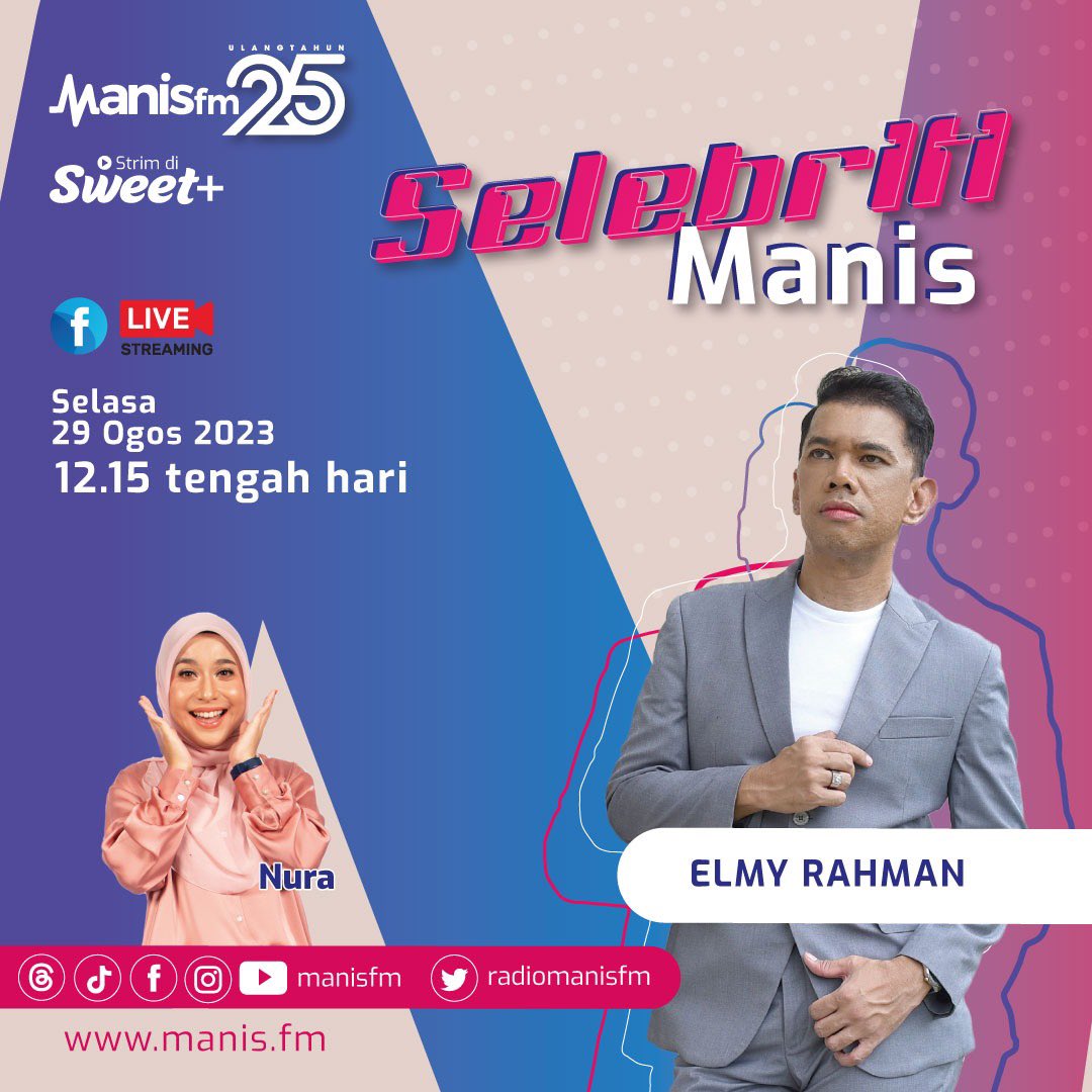 ElmyRahman's tweet photo. Salam Semua!
Esok (Selasa) jangan lupa kita borak santai tentang kerjaya, lagu single terbaharu dan apa jua yang berkaitan seni boleh ditanyakan. 

Pastikan tune in siaran radio https://t.co/zsD5L00tTe untuk mendengar celoteh Dj Nura dan saya secara aplikasi skype jam 12.15pm. https://t.co/8BClhDoc8c