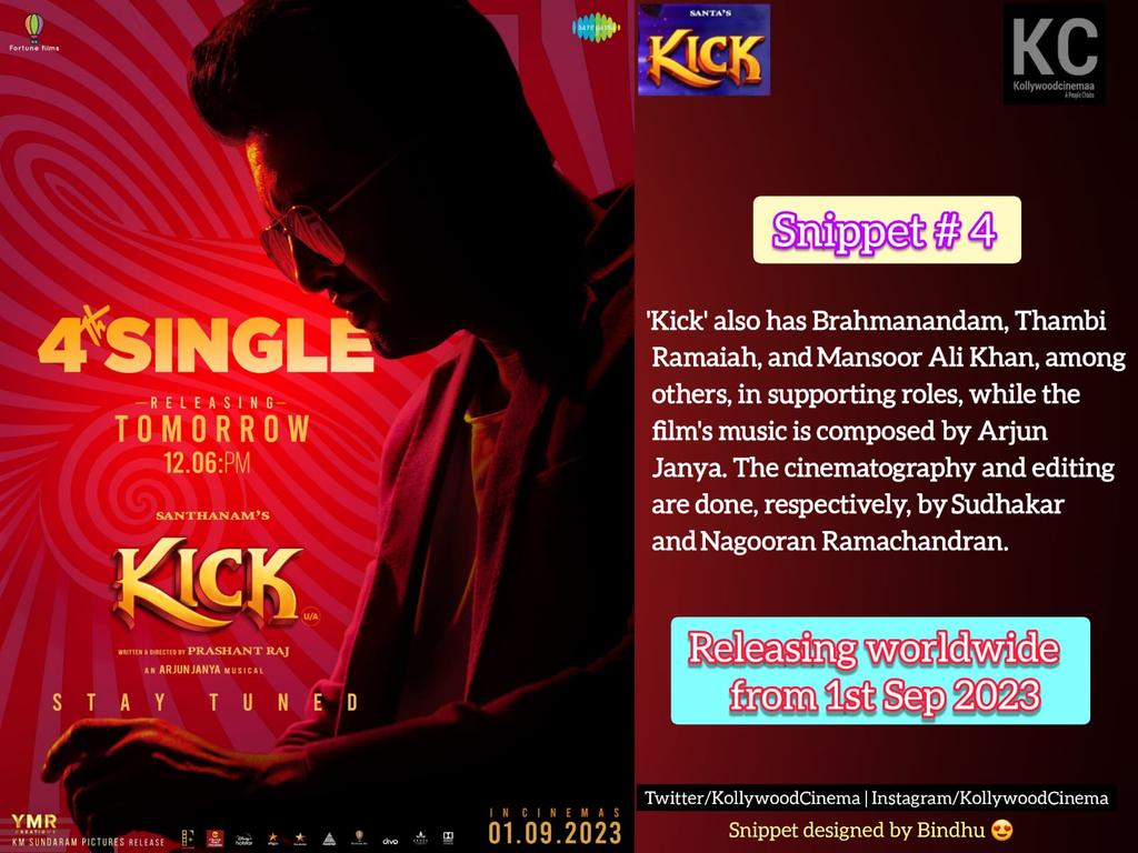 KollywoodCinima's tweet photo. #KollywoodCinima #KcSnippets by #Bindhu - #Kick Set 02

#KickFromSep1st

👫 #Santhanam #TanyaHope
🎸 #ArjunJanya
🎬 #Prashantraj
 💵 #NaveenRaj
💰 #FortuneFilms #YMRCreations
📢 #Johnson @divomovies

@iamsanthanam @TanyaHope_offl @iamprashantraj @iamnaveenraaj @Fortune_films @kmspictures_ @johnsoncinepro @raginidwivedi24