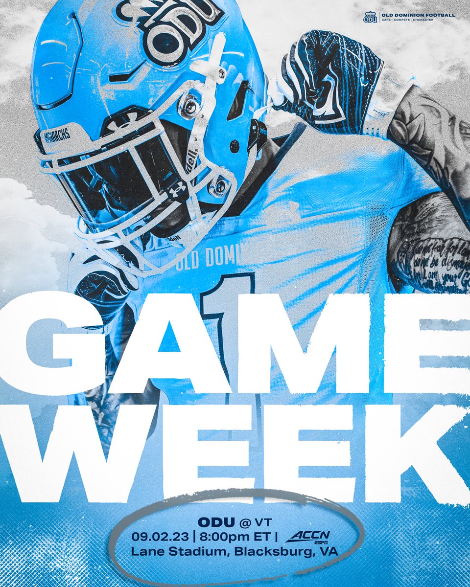𝐈𝐭'𝐬 𝐆𝐀𝐌𝐄 𝐖𝐄𝐄𝐊!

🆚 Virginia Tech
🗓️ 09.02.23
⌚️ 8:00pm ET
📺 ACC Network 

#ReignOn | #DDT