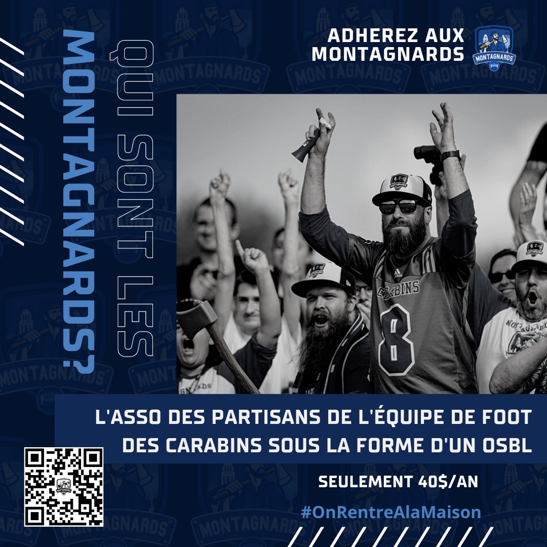 MontagnardsMTL's tweet photo. Pour ceux qui nous connaissent peu ou pas! Qui sont les Montagnards? Pourquoi nous rejoindre? 40$/an
Pour devenir membre: https://t.co/0OFw3Ahfv7
Pour renouveler: https://t.co/UCBouJl6i7
Pour faire un don: https://t.co/k3TgTGyeL2
#allezlesbleus #laforcedelamontagne #FootballRSEQ https://t.co/7wDh9vYxje
