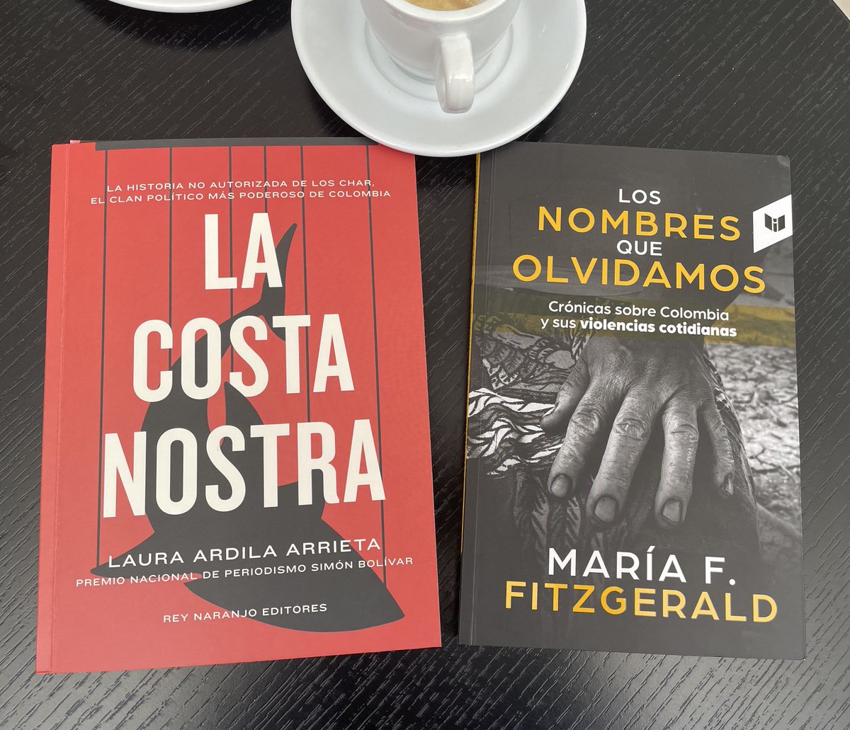 wilsonariasc's tweet photo. Leyendo dos libros que recomiendo mucho, de dos muy buenas y jóvenes periodistas: ⁦@Laura_Ardila_A⁩ y ⁦@MarFFitzgerald⁩.

No te los puedes perder!👇🏾 https://t.co/w5CeTrqH0o