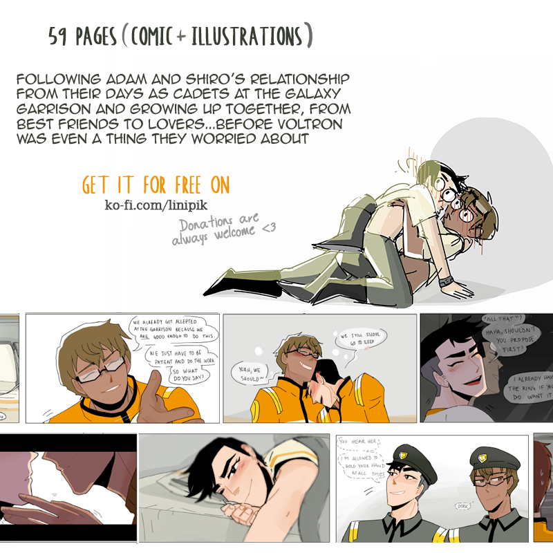 my Adashi comic Garrison Days is now completed and you can read it in the proper order, the way  I always intended for it to be (with all the extras and bonus illustrations!)
Download it from my K0fi for free/pwyw.✨
#voltron 
