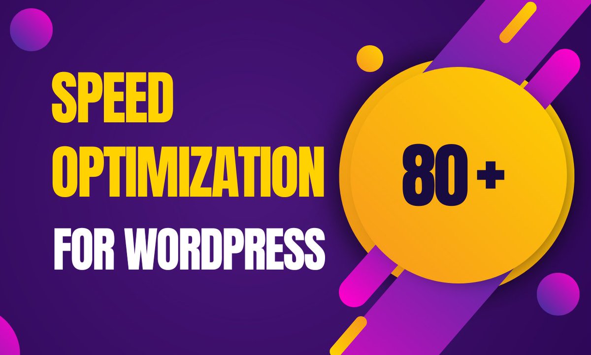 I will speed up WordPress website or Google page speed optimization

Hire me: lnkd.in/gzhkH_tZ

#wordpressspeed #speedoptimization #websitespeedoptimization #speedup #googlepagespeed #GooglePageSpeedInsights