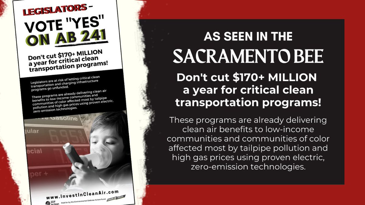 Better World Group (@betterworld_grp) on Twitter photo 📢Today in <a href="/Sacbee_news/">The Sacramento Bee</a> is a full-page ad asking #CALeg to vote “YES” on #AB241 to protect annual funding for equitable clean transportation programs that are already saving people $ at the pump and delivering clean air benefits! ✅ <a href="/ASM_Irwin/">ASM Jacqui Irwin</a> <a href="/AsmDems/">California Assembly Democrats</a> investincleanair.com/yes-on-ab241 📢Today in <a href="/Sacbee_news/">The Sacramento Bee</a> is a full-page ad asking #CALeg to vote “YES” on #AB241 to protect annual funding for equitable clean transportation programs that are already saving people $ at the pump and delivering clean air benefits! ✅ <a href="/ASM_Irwin/">ASM Jacqui Irwin</a> <a href="/AsmDems/">California Assembly Democrats</a> investincleanair.com/yes-on-ab241
