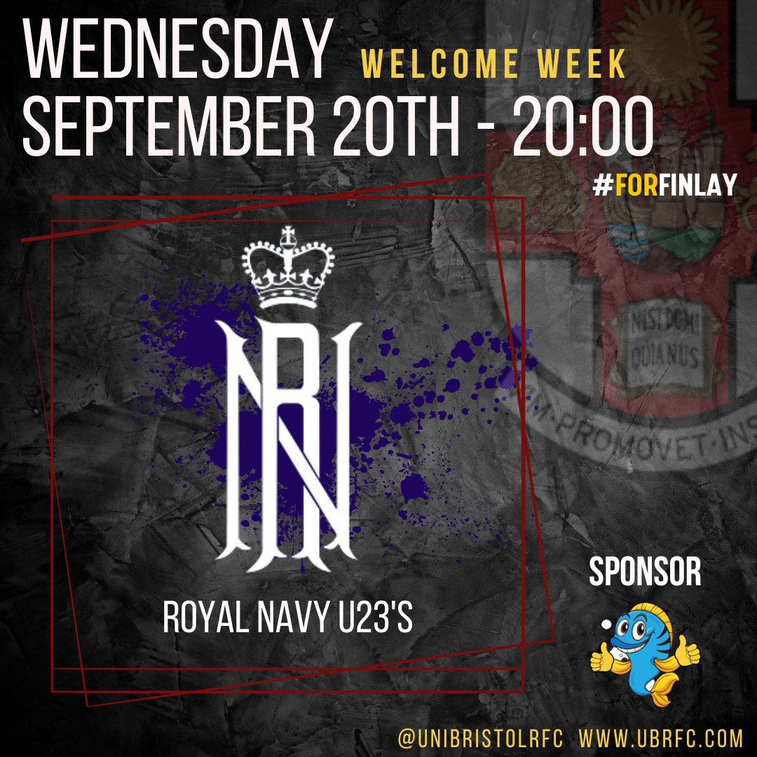 ⏰ The days are counting down until our anticipated match verses @navyrugby at Coombe Dingle. ⛴️ 🐠 and will be in memory of our much loved Finlay Macleod #forfinlay ❤️ @bristol_su @bristolfreshers2023 @uobfreshers2023 @bristolunisport #rugbyunion #bucsrugby #navyrugby