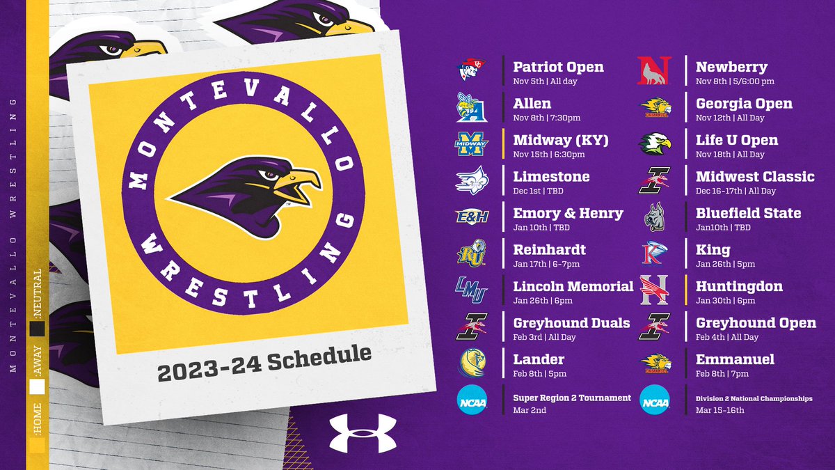 UMFalcons's tweet image. 🚨THE COUNTDOWN IS ON🚨

The @MontevalloW schedule is here ‼️

View the full slate here ➡️ bit.ly/3OQvGXb

#TogetherWeRise