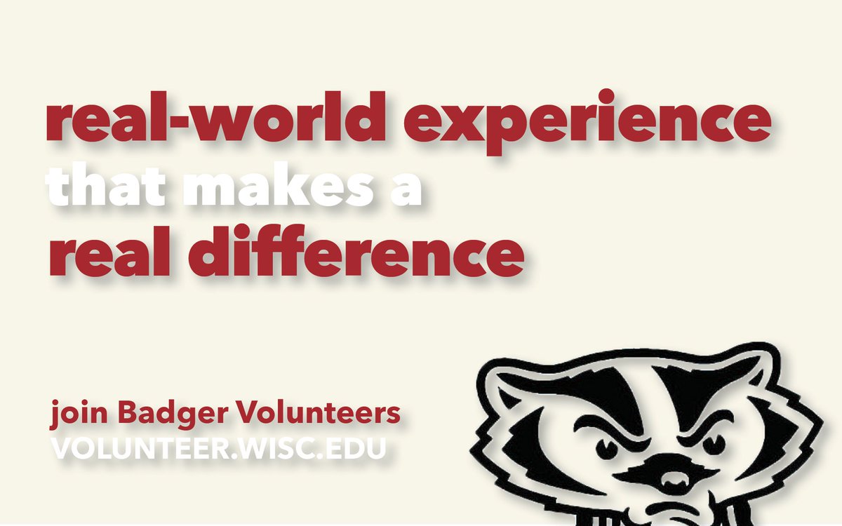 UWMadison's tweet photo. Whatever your interests or skills, @BadgerVol has a way you can make a difference (and make friends) this #UWFall.
Explore the #MadisonWI community with your choice of 75+ volunteer opportunities across the isthmus.
Sign up today: https://t.co/2yxvxMCZGC https://t.co/DOcSre9ncD