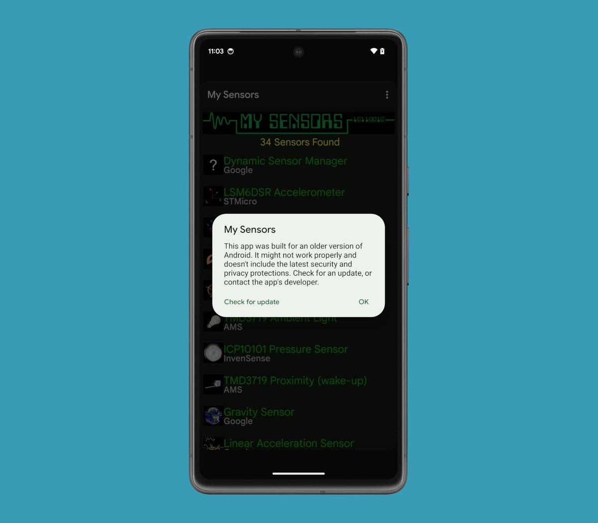 MishaalRahman's tweet photo. Rant: Google Play's warning that users can't download certain apps because they're "made for an older version of Android" has issues. 

While this is done to ensure that users only install apps that abide by the latest privacy & security features of Android, it has some unintended consequences.

First of all, a bit of context. Back in April 2022, Google announced that it would expand Play's target API level requirements to "strengthen user security". Google said that "existing apps that don’t target an API level within two years of the latest major Android release version will not be available for discovery or installation for new users with devices running Android OS versions higher than apps’ target API level."

(Target API level determines what app-facing system behaviors the app is affected by. An app that targets API level 33 is affected by system behaviors of Android 13.)
Since November 1, 2022 (or May 1, 2023 if the developer requested an extension), an app that targets API level 29 (Android 10) or lower can't be discovered or installed by new users with devices running an Android OS version higher than the app's target API level.

Starting August 31, 2023 (or November 1, 2023 if the developer requests an extension), this will extend to apps targeting API level 30 (Android 11).

While in many ways this makes things more secure overall for users, as apps targeting older API levels aren't subject to a lot of the privacy & security restrictions introduced by newer Android versions, simply telling many users on Google Play they can't install an app isn't going to stop them from trying.

In fact, as pointed out by @phhusson, it may even lead to an increase of users downloading potentially dangerous versions of apps from sketchy websites. If you Google the error message, for example, you'll find threads on Reddit and elsewhere suggesting you to sideload the app. Google's generative AI response even recommends you sideload the app! 
(Note: @APKMirror is a good/safe source, but it's not going to be the source everyone uses. Plus it doesn't have any of those older, paid games [for good reason].)

So this makes me think: Why not just add an "install anyway" button on Google Play (after the user acknowledges the warning)? If the app is malicious or harmful, it should just be removed. Otherwise, just inform the user about potential issues and let them make their choice. 

This is not a wild suggestion. Android itself already warns users when they try to run an app that targets older API levels. (The threshold for this warning to appear was bumped from API level 23 in Android 13 to API level 28 in Android 14.)
Android 14 also has an additional protection layer in the form of the minimum installable target API level. The OS won't let you install apps that target an API level older than 23, which is when runtime permissions were introduced.

Obviously, most users won't be running Android 14+ for a while, so Google Play's target API level changes protects older users in the interim. But still, if the app is on Google Play, it should be downloadable. If it's malicious, then remove it. If it's simply outdated and thus not using the latest security features, just warn users. Maybe make it so discoverability limitations apply to apps targeting API levels < 30, pre-install warning dialogs appear for apps targeting API levels < 28, and hard installation limitations only apply to apps targeting API levels < 23, matching Android 14's behavior.

"Well, these developers should just update their apps!" A lot of indie app and game developers barely make money from their projects or just do it out of passion. They may not make a lot of money for Google Play, but they should simply not be rewarded (through favored discoverability/search rankings) for not updating their apps rather than punished. Lots of games and useful apps (like the "My Sensors" one, which a LineageOS developer tried to install for testing something) don't need yearly updates. 

/endrant