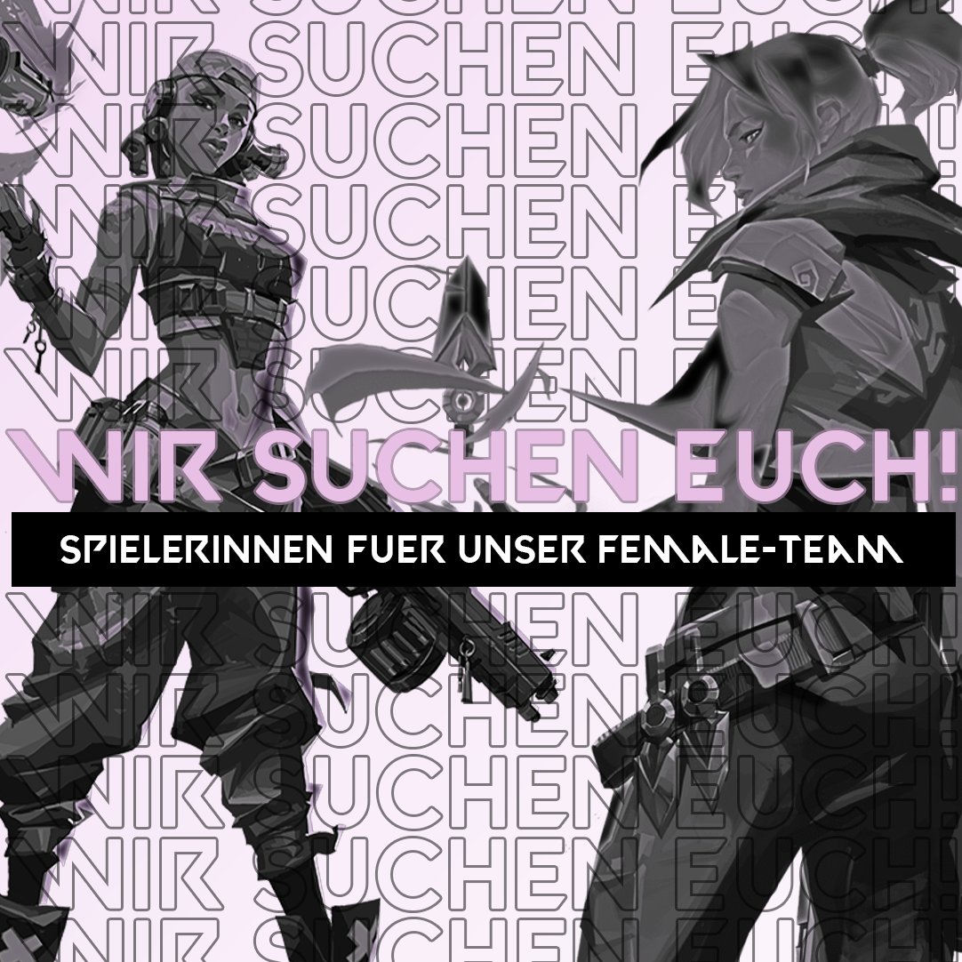 Bist du die richtige für uns? Dann bewirb dich jetzt auf unserem Discord! (Discord.gg/rbg) 

Wir suchen Spielerinnen für unser Female-Team: ab ASC 1 
#LFT  #LFG  #Valorantteam #VALORANT #valode
<a href="/projectvgg/">PROJECT V</a>