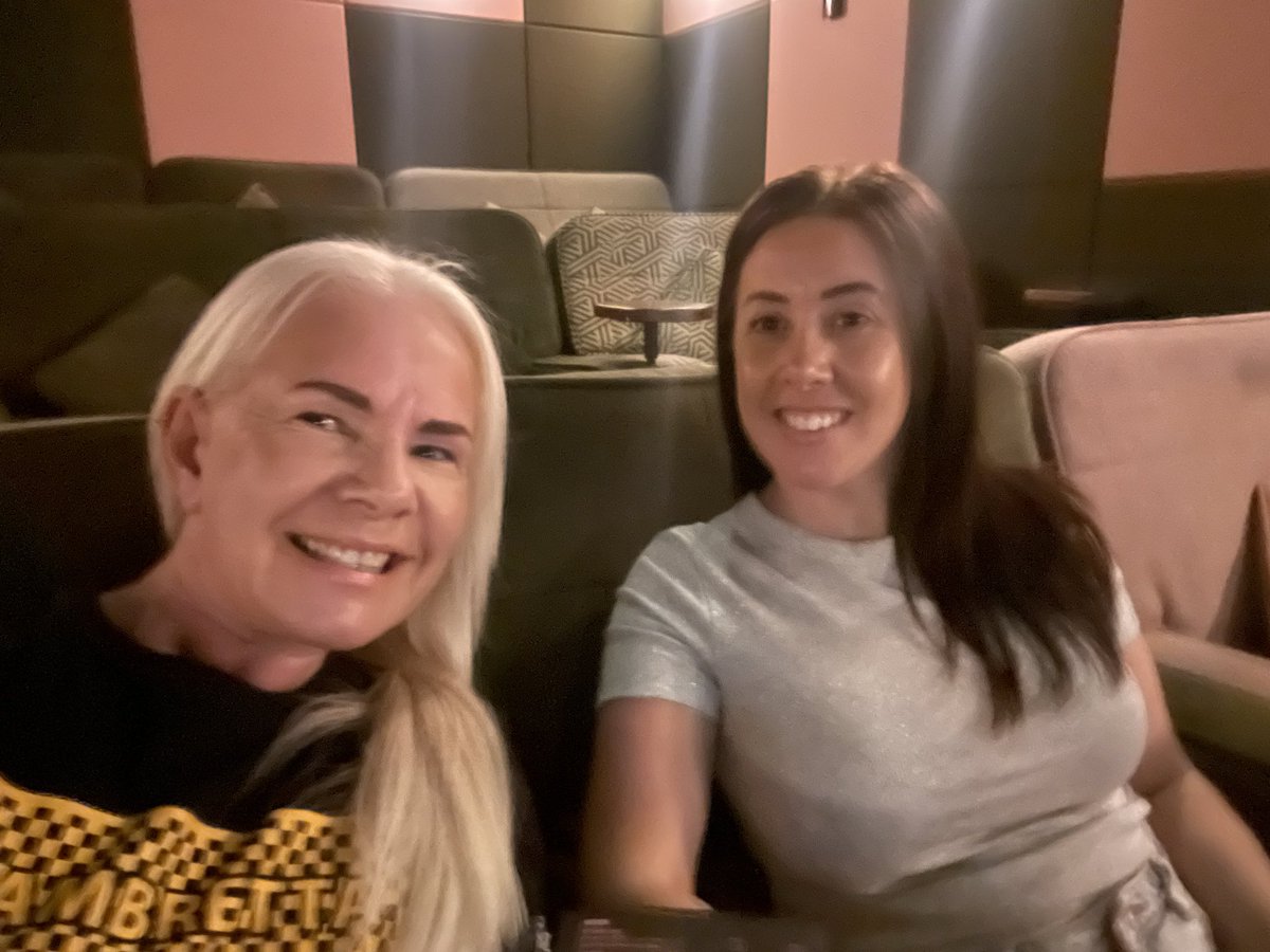 Everyman Cinema Cardiff to see Haunted Mansion what a lush cinema with armchairs and sofa and waitress service, with Abigail El Hindy always lush spending time with my daughter love you lots hun xxxx