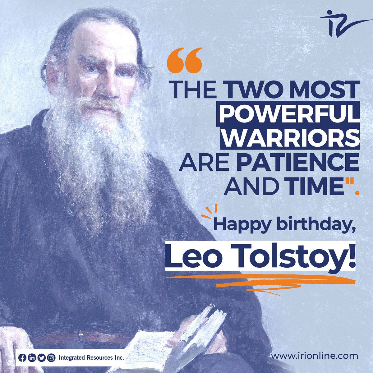 iristaff's tweet image. #PatienceAndTime #LeoTolstoy #IRISome