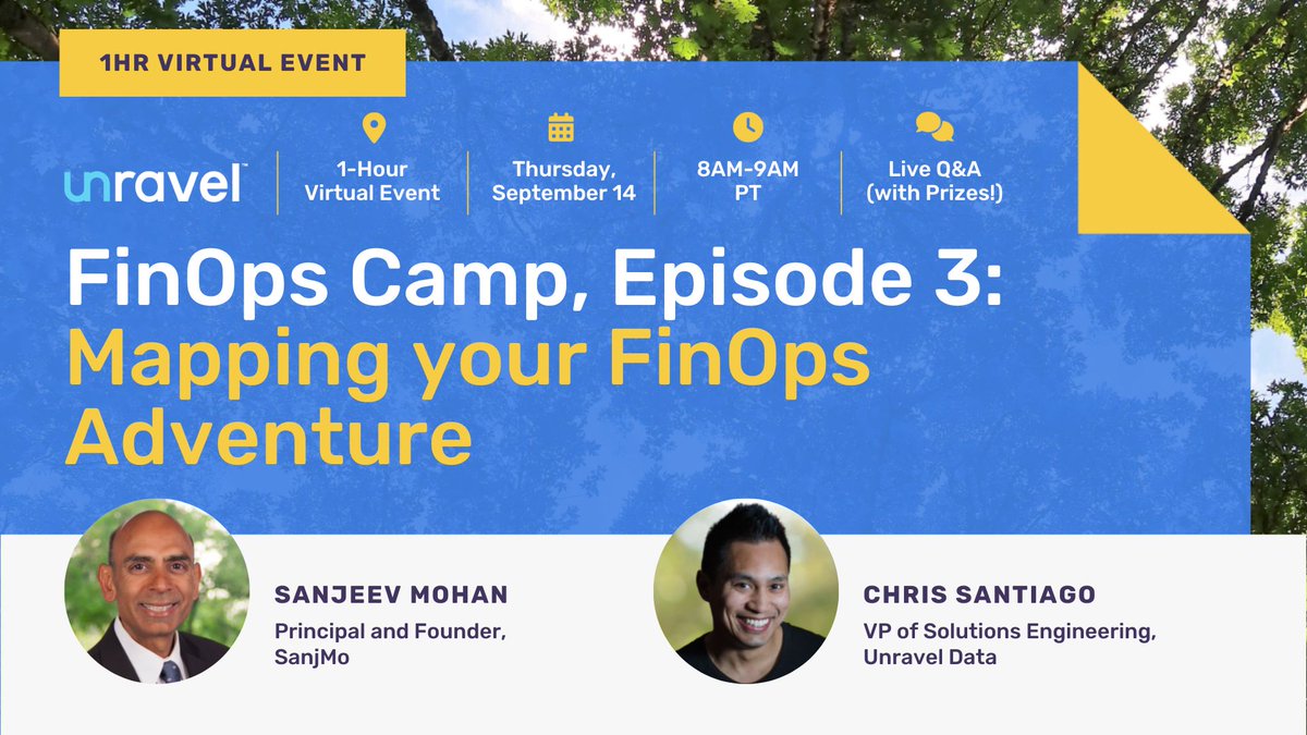 unraveldata's tweet image. Begin your FinOps journey with clear milestones &amp;amp; a defined destination.

Register now for a chance to snag exclusive Unravel merchandise! Pose one of the top 10 questions, as chosen by our esteemed speakers, during the event - unraveldata.net/3DLjkui

#DataFinOps #DataManagement