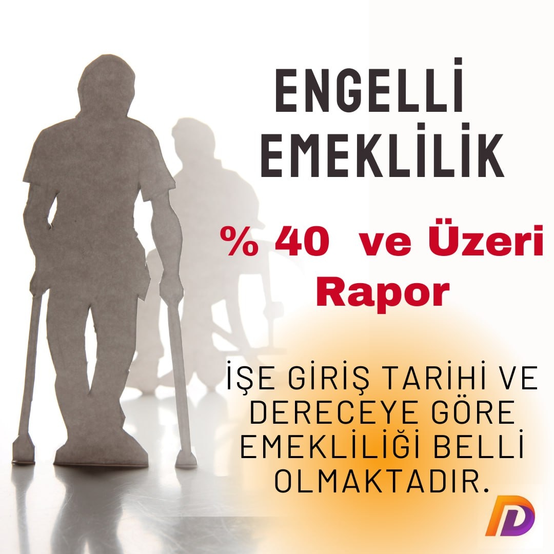 Engelli emeklilikte % 40 ve üzeri rapor..

#Emekliler #EmekliyeAdalet #sgk #bağkur
