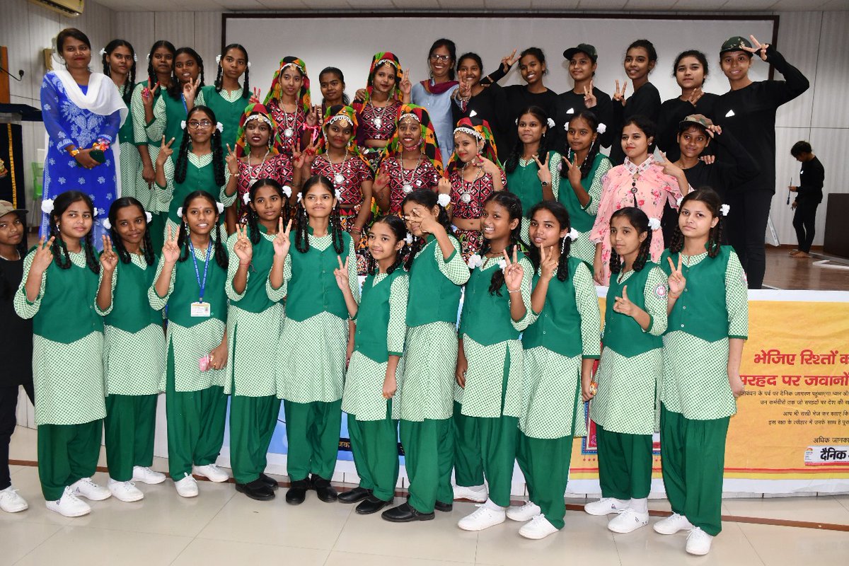 106BNRAF's tweet photo. Celebrating the cherished #RakshaBandhan bond at  @106BNRAF @RAFCRPF   CAMPUS, as talented Kasturba school girls, under reputed Dainik Jagran group &amp; Brahma Kumaris, tied threads of love, fortitude, and care. Strengthening the ties that bind us! #FestivalOfLove&amp;protection https://t.co/YdmS34ryvd
