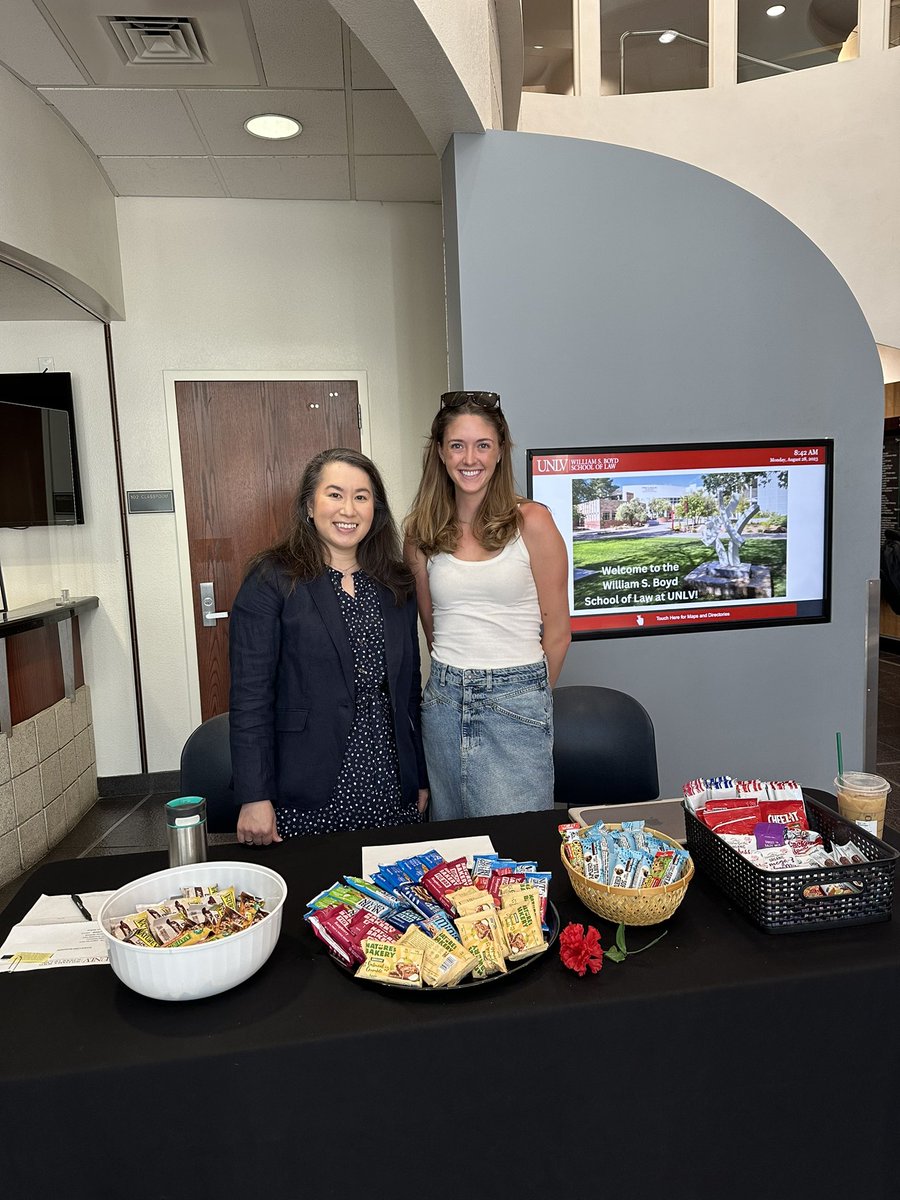 Leah Chan Grinvald (@lcgrinvald) on Twitter photo Happy first day of class, <a href="/BoydLawUNLV/">William S. Boyd School of Law at UNLV</a>! Snacks and smiles are available all day today and tomorrow. Happy first day of class, <a href="/BoydLawUNLV/">William S. Boyd School of Law at UNLV</a>! Snacks and smiles are available all day today and tomorrow.