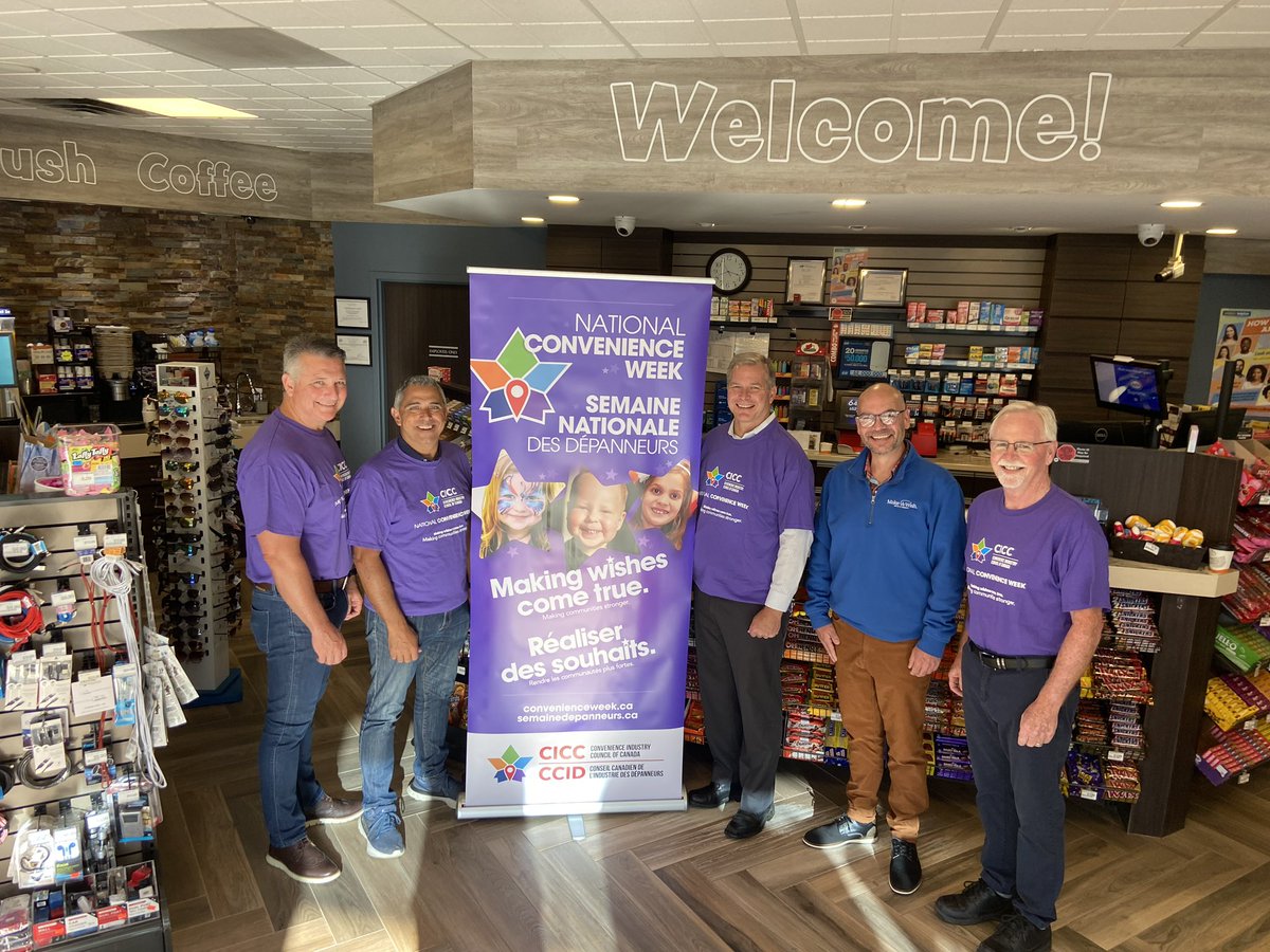 🙏 MP <a href="/CornwallHeath/">Heath MacDonald</a> MacDonald and Minister of Health <a href="/markmclanepei/">Mark McLane</a> 
for joining Robin Smith from @makeawishpe to celebrate convenience store owners like Bob Carmichael, and their employees during #NationalConvenienceWeek