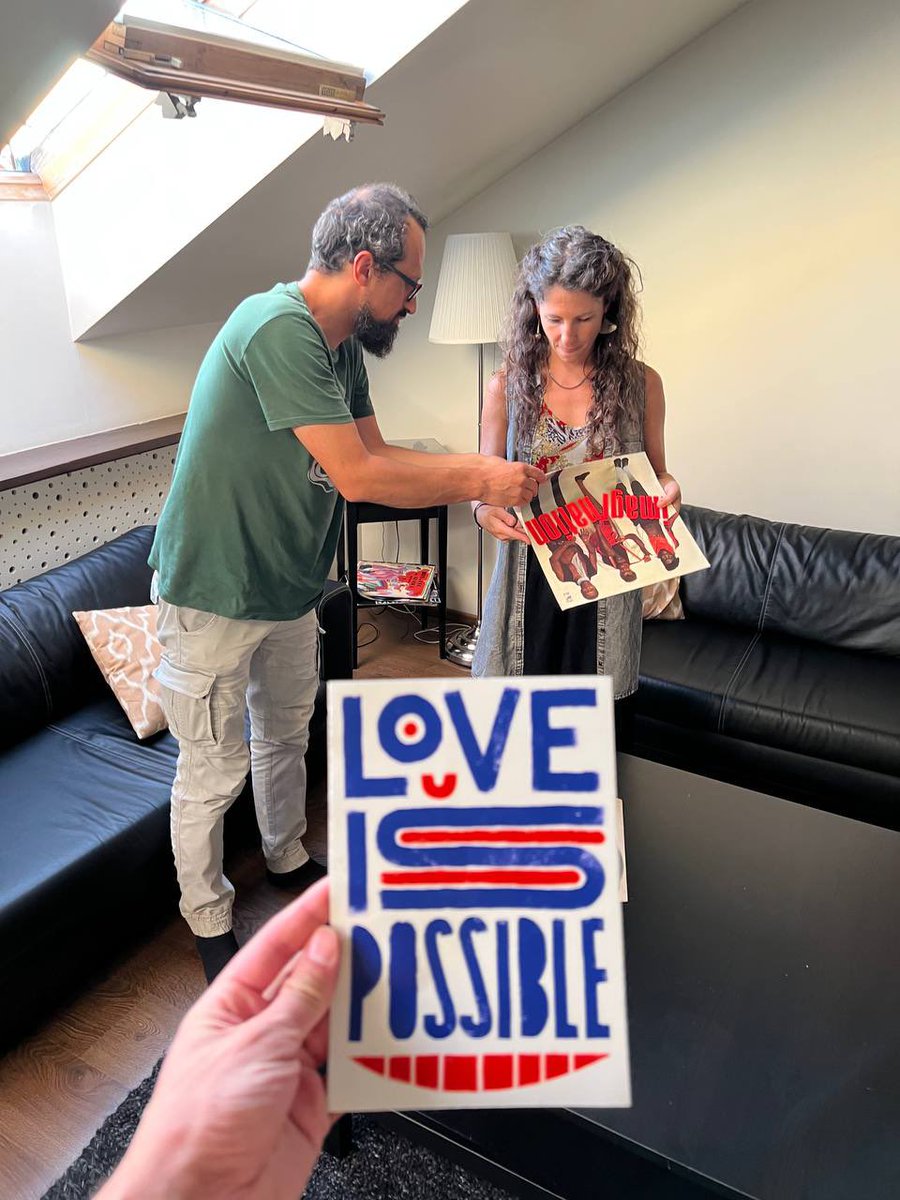 ilan_katin's tweet photo. how @MusicalBlockchn @MattiaC @IreneBeltrame1 make me smile so . #loveispossible sticker in Vilnius . https://t.co/iDqKwxgnZV