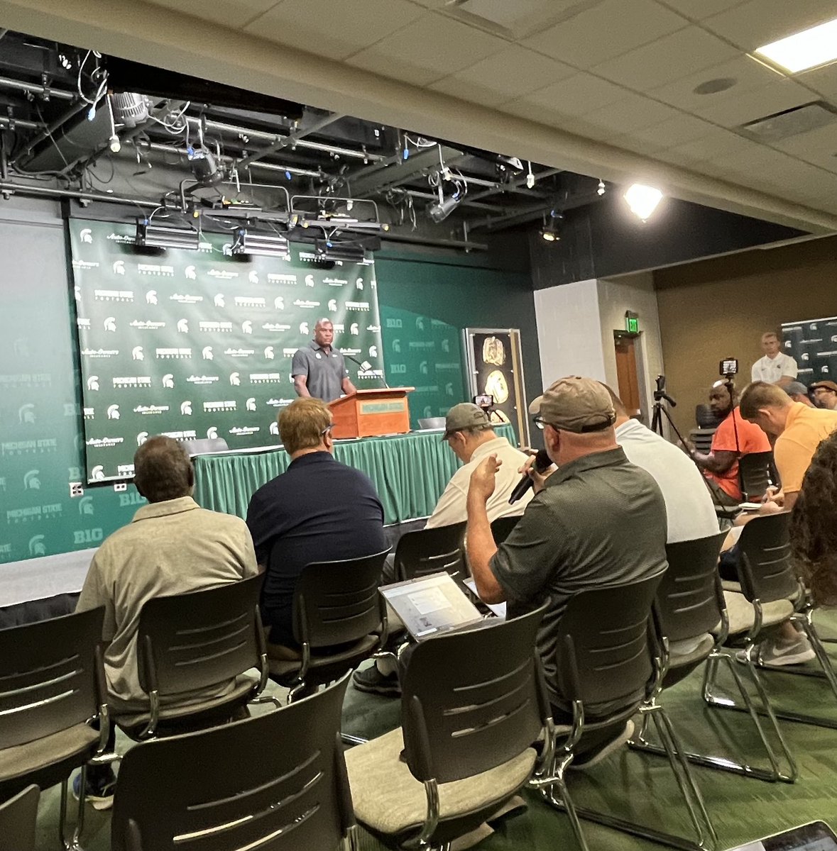 PDMartis's tweet photo. Semi-retired, but back working my 34th football season! #GoGreen #PDMSU https://t.co/STz5vAL22f