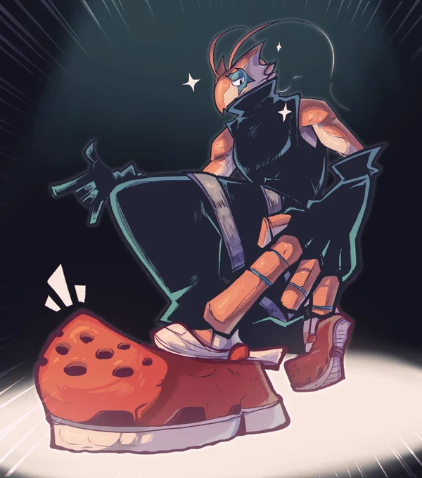 Uh oh! Shrimp got the Crocs!! 